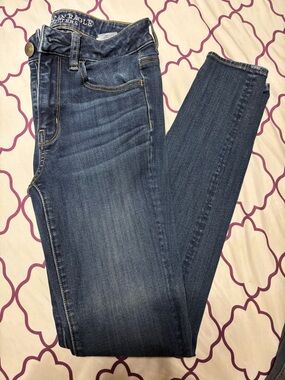 American Eagle Outfitters Women’s Skinny Jeans - Dark Blue Wash
